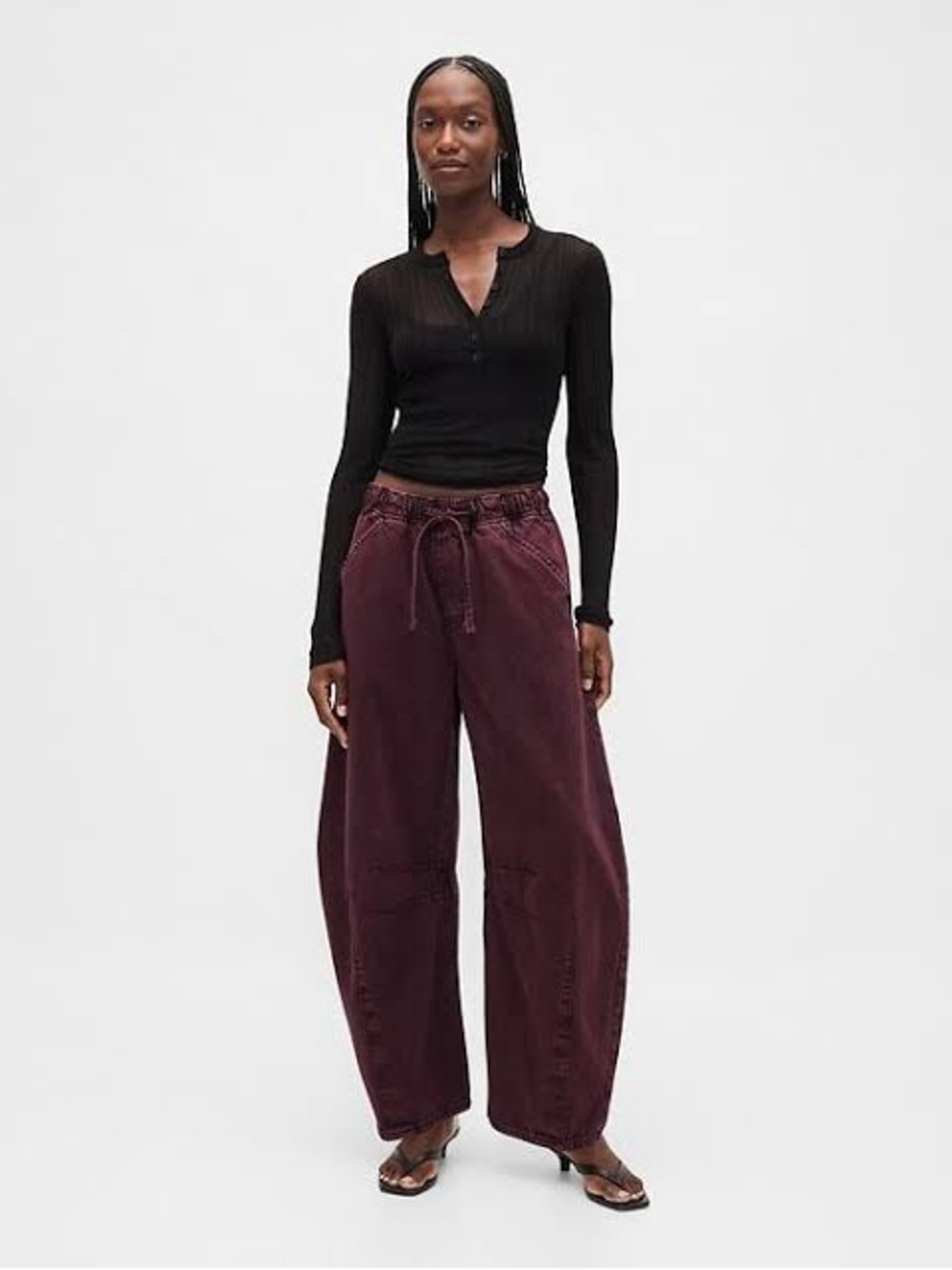 Gap Mid Rise UltraSoft Easy Horseshoe Jeans in Bordeaux Purple